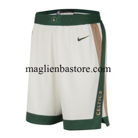 Boston Celtics Pantaloncini Nike 2023-2024 City Edition Bianco Swingman - Uomo